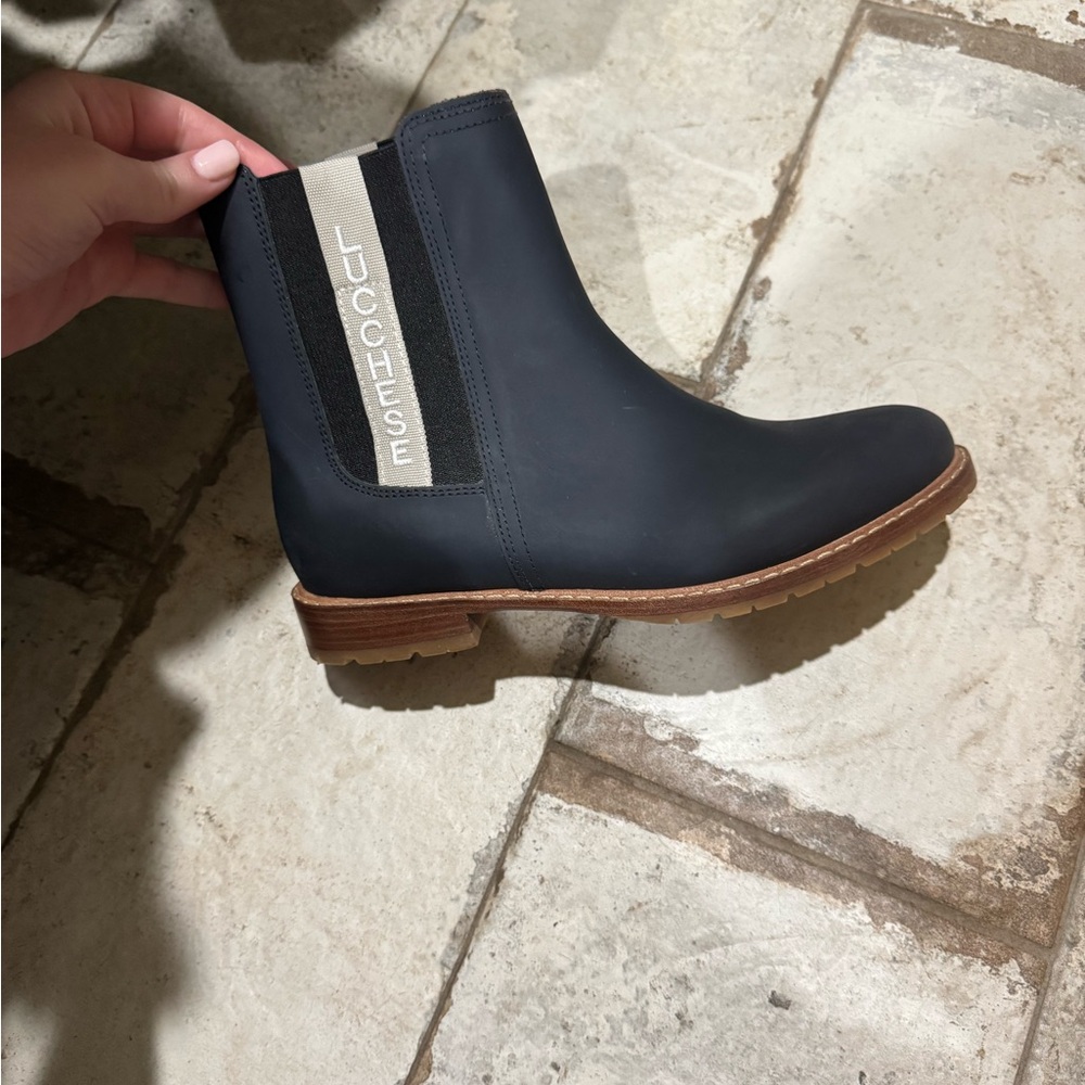 Lucchese Navy Leather Boots